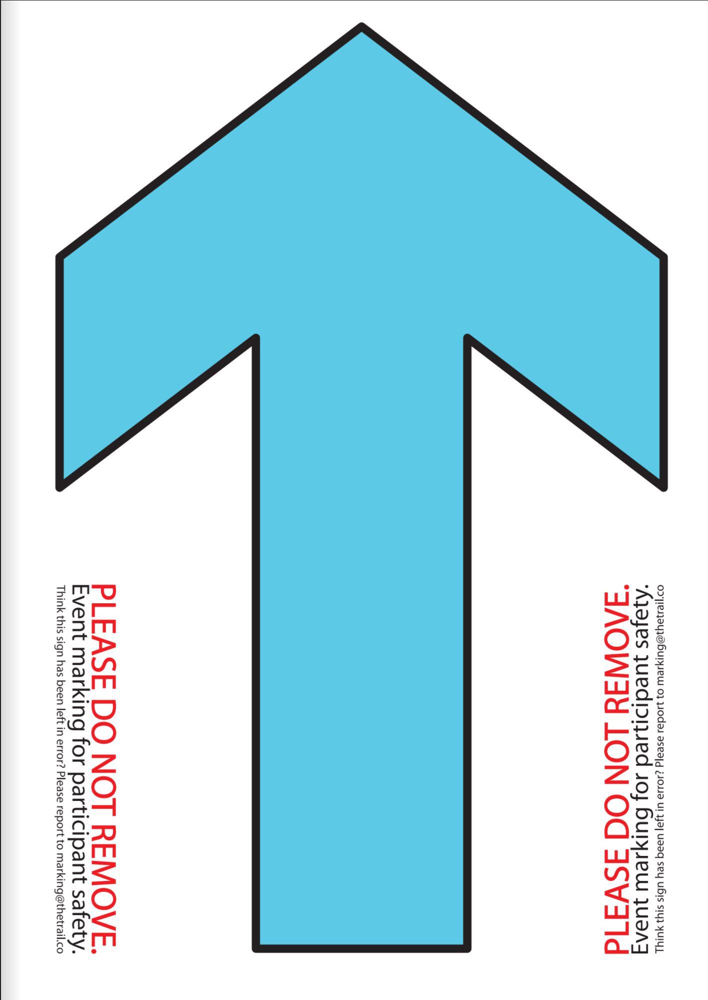 blue directional arrow